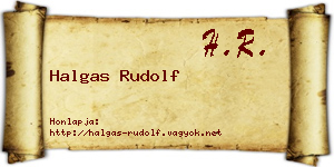 Halgas Rudolf névjegykártya